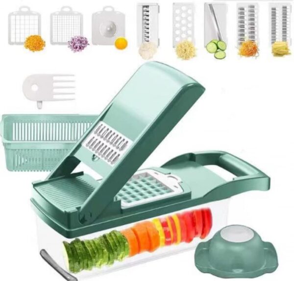 Goodern 7 in 1 Multifunctional Electric Vegetable Slicer With Container Veggie Shredder for Kitchen Aid Slicer Peeler Cutter Slicer for Onion Kitchen Food Grater Kitchen Supplies - Image 4