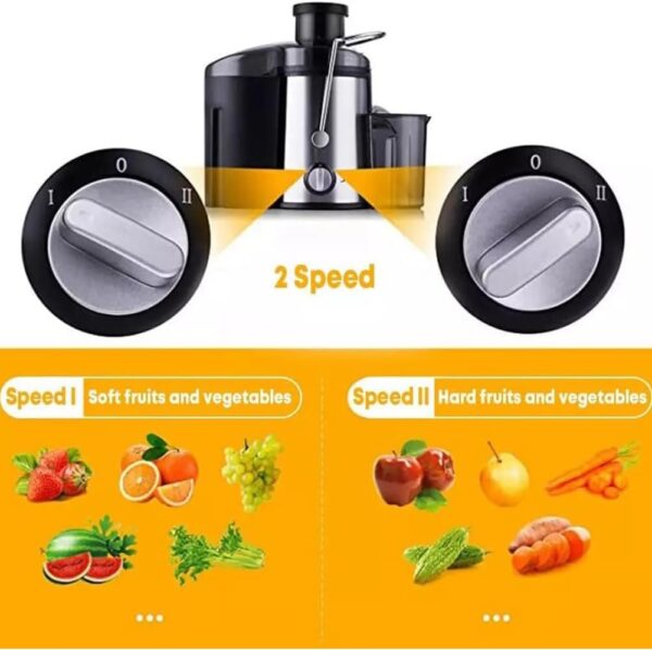 SOKANY SK-4000 800W Fruit and Vegetable Juicer Stainless Steel Juicer - Image 3