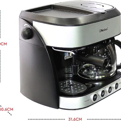 NOBEL COFFEE MAKER BLACK 1.25 LITRES