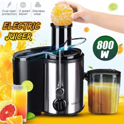 SOKANY SK-4000 800W Fruit and Vegetable Juicer Stainless Steel Juicer