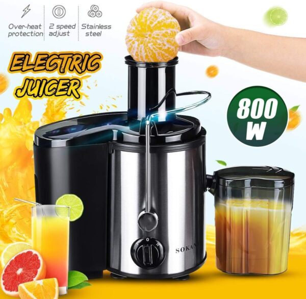 SOKANY SK-4000 800W Fruit and Vegetable Juicer Stainless Steel Juicer